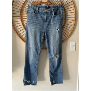 Hudson straight leg gray hem jeans size 30